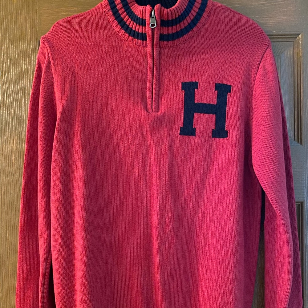 Tommy Hilfiger quarter zip sweater red